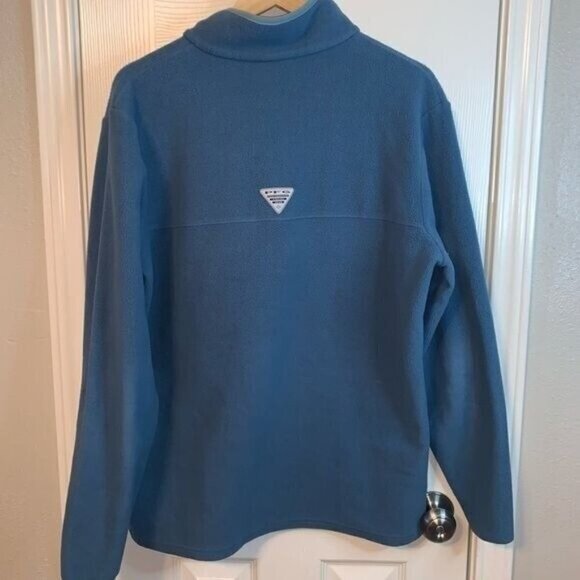 Columbia PFG Harborside II Blue Fleece Pullover Long Sleeved Sweater size Medium - Picture 4 of 5